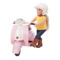 Our Generation rosa scooter til dukken - hjelm inkludert - uten dukke