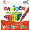 Carioca Wax Crayons fargestifter - 12 vaskbare farger