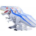 Mighty Megasaur Megahunter T-Rex 30 cm - dinosaur med lys og bevegelser - grå