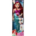 Disney Princess Ariel - stor och rörlig sjöjungfru-docka med tillbehör - 81 cm