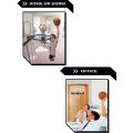 Basketball-kurv med bakplate til å henge på døra - oppblåsbar mini-ball inkludert