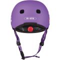 Micro PC Floral Purple Hjelm M - (52-56cm) - justerbar cykelhjelm, lilla med LED-lys