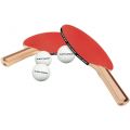 Bordtennis Pakke: Bordtennisnett + sett med 2 racketer og 3 baller