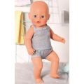 BABY Born Underwear 43 cm - grå underkläder till docka
