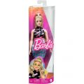 Barbie Fashionistas #202 Curvy - dukke med lyst hår, Girl Power mønstret outfit og bæltetaske