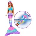 Barbie Dreamtopia Twinkle Lights Mermaid - sjöjungfrudocka med lysande fena