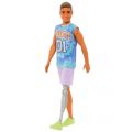 Barbie Ken Fashionistas #212 - dukke med benprotese, Los Angeles top og lilla shorts