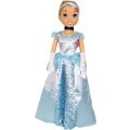 Prinsessdocka med ljust hår och blå klänning - 80 cm