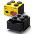 LEGO Storage desk drawer 4 brick - black