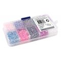 Craft Sensations pysselpaket - pärlor i förvaringslåda - 10 färger