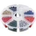 Craft Sensations smykkeperler i rund boks - 8 farger