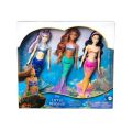 Disney Princess Den Lille Havfrue Ariel med søstre - 3-pack med dukker
