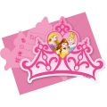 Disney Princess dreaming invitasjoner med konvolutt - 6 stk