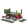 Rolly Toys rollyMulti Trailer: Grön släpvagn till tramptraktor med tippfunktion