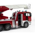 Bruder Scania R-Series brannbil med teleskopstige og kurv - lys og lyd - 03590