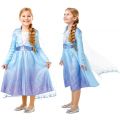 Disney Frozen  kostume - Elsa classic kjole med kappe - 3-4 år - 104 cm
