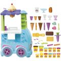 Play Doh Kitchen Creations Ultimate Ice-Cream Truck - Glassbil lekset med ljud och musik - 2 burkar lera och tillbehör - 95 cm