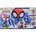 SpiderMan Spidey and his amazing friends Web-Quarters legesæt med lys og lyd - Spidey-figur og køretøj inkluderet