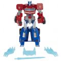 Transformers Cyberverse Adventures Dinobots Unite - Optimus Prime actionfigur med lys og lyd - 25 cm