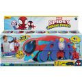 Spidey and his Amazing Friends Spider Crawl-R legesæt med lys og lyd - 2-i-1 hovedkvarter og køretøj - 60 cm