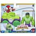 SpiderMan Spidey and his Amazing friends Hulk and Smash Truck - Hulken actionfigur med bil - 10 cm