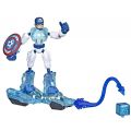Avengers Bend and Flex Ice Mission Captain America - figur med ekstremt bøyelige og fleksible ledd - 15 cm