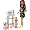 Barbie Skipper-dukke - barnevakt med tilbehør