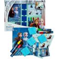 Disney Frozen Stämpelset - med tuschpennor, anteckningsblock och klistermärken