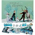 Disney Frozen adventskalender med skrivtillbehör, klistermärken, pussel med mera