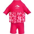 Konfidence flytdräkt T-shirt pink/hibiscus - 1-2 år