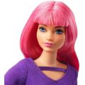 Barbie Daisy curvy docka som reser med katt, bagage, gitarr och resetillbehör