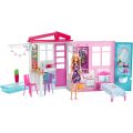 Barbie Dockhus med docka och möbler