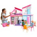 Barbie Malibu house - bærbart dukkehus i 2 etasjer med 25 møbler og tilbehør