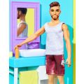 Barbie Ken - docka med handfat och spegel