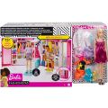 Barbie Fashionistas Dream Closet - garderobesett med dukke, klær og tilbehør - 60 cm