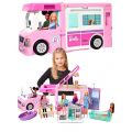 Barbie 3-i-1 Dream Camper bobil - pick-up bil, campingbil og båt - 60 tilbehør - 57 cm