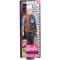 Barbie Fashionistas #154 - Ken dukke med lilla hår, rutete skjorte og jeans