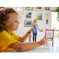 Barbie Karriärdocka - konstlärare med elev - lekset med ett staffli med motiv som reagerar i kontakt med vatten