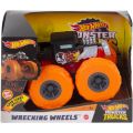 Hot Wheels Monster Trucks Wrecking Wheels Bone Shaker - kjøretøy med store hjul - 9,5 cm høy