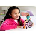 Barbie Fashionistas #165 - dukke med rullestol, lyst hår og tropisk antrekk med oransje sko
