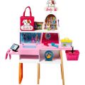 Barbie Dyrebutikk lekesett  - med dukke, 4 dyr, stellestasjon, kassadisk og tilbehør