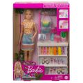 Barbie Karrieredukke - Smoothie bar lekesett med blond dukke og smoothiebutikk