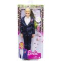 Barbie Ken brudgom - dukke med blå dress med bukett og bryllupskake