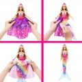 Barbie Dreamtopia 2-i-1 dukke - Prinsesse til havfrue - 29 cm