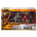 Jurassic World Dominion Extreme Damage - Owen & Velociraptor 'Blue'  - lekesett med dinosaur og 2 figurer