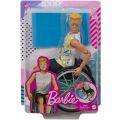 Barbie Fashionistas #167 - blond Ken dukke med rullestol, batikkmønstret singlett, shorts og solbriller