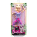 Barbie Made to Move - dukke med 22 fleksible ledd - blond med lilla yogabukser