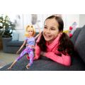 Barbie Made to Move - dukke med 22 fleksible ledd - blond med lilla yogabukser