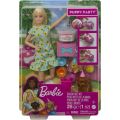 Barbie and Puppy Party lekesett - valpefest med dukke, 2 hunder og dough-leire