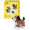 Hama Midi 3D hundar presentask med pärlor och pärlplatta - 2500 pärlor